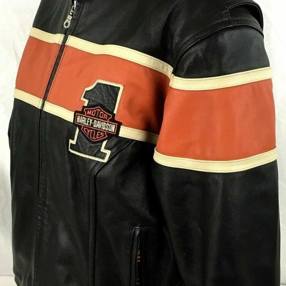 Harley Davidson Women's Leather Jacket EUC X Small - Picture 5 of 7
